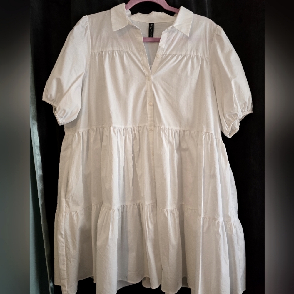White Zara Women's Mini Dress or Top